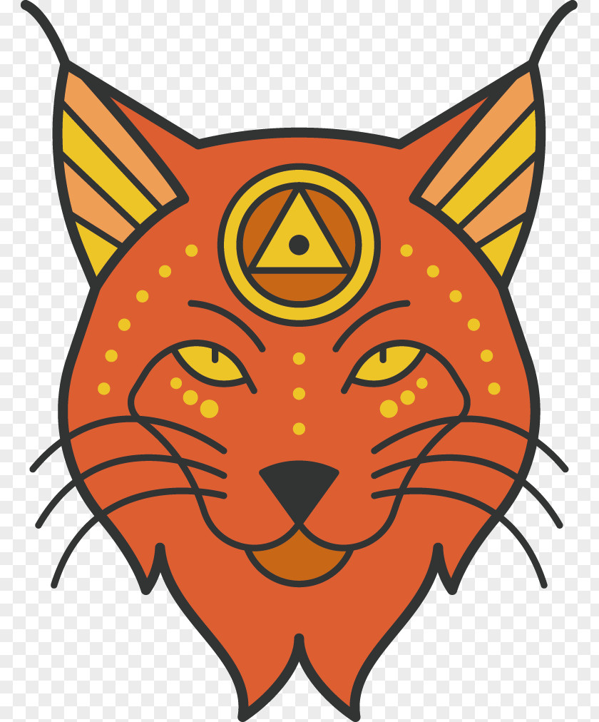 Tribal Animal Collection Bobcat Euclidean Vector Gratis Icon PNG