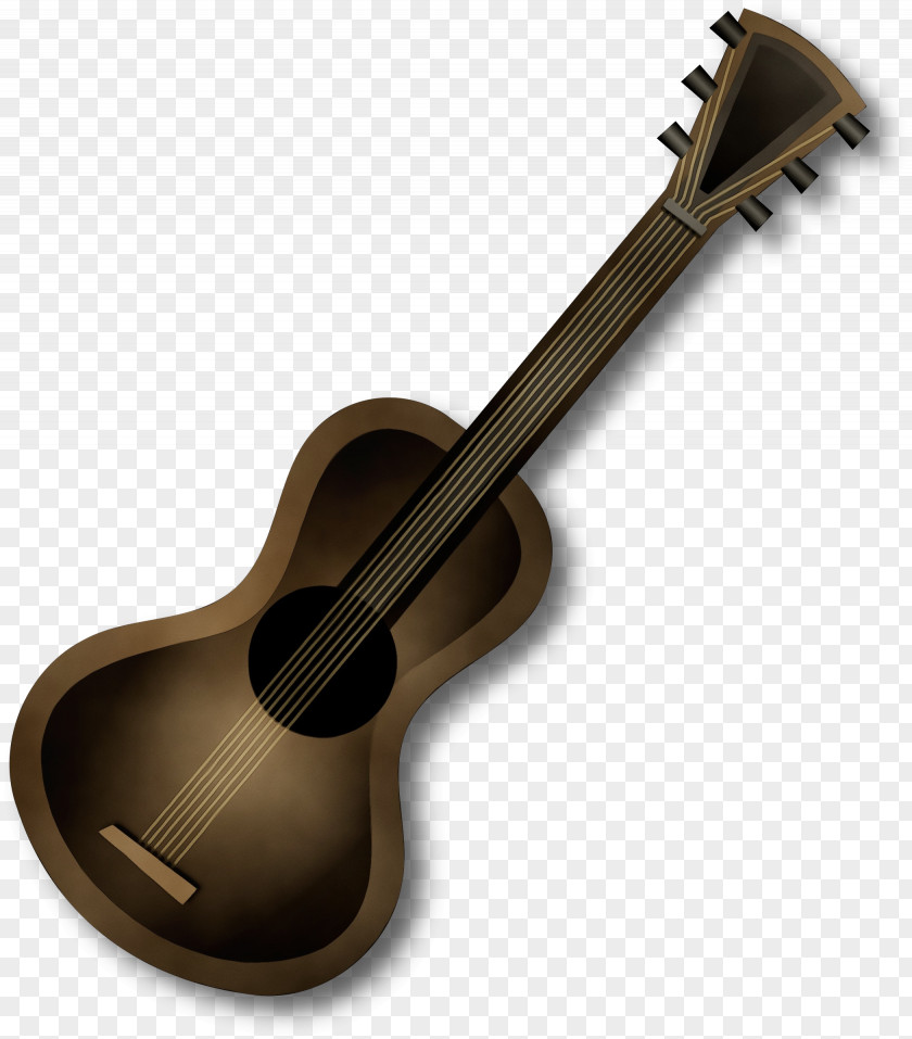 Acousticelectric Guitar Ukulele Watercolor Cartoon PNG