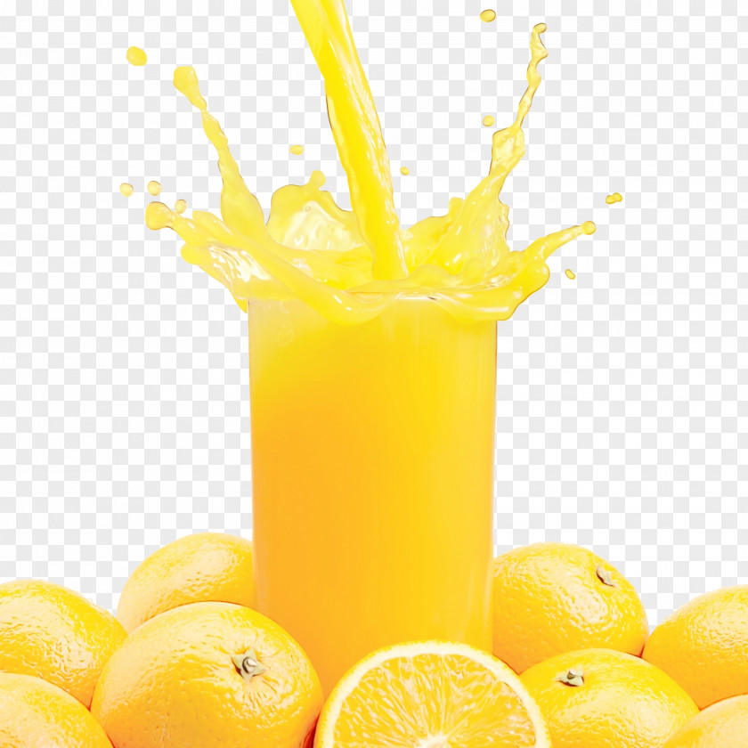 Lemon Juice Natural Foods Watercolor PNG
