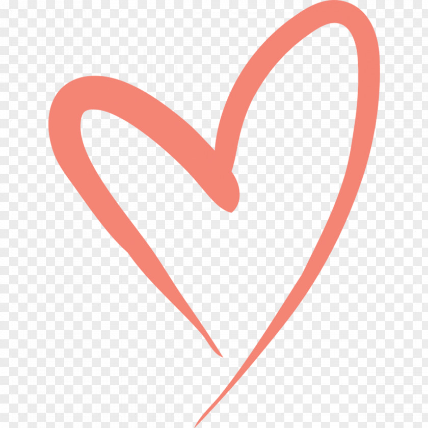 Love Peach Heart Sketch PNG