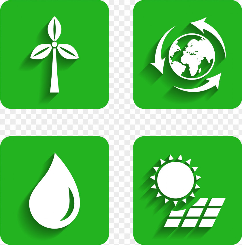 Posters Saving Green Flag Vector Elements PNG