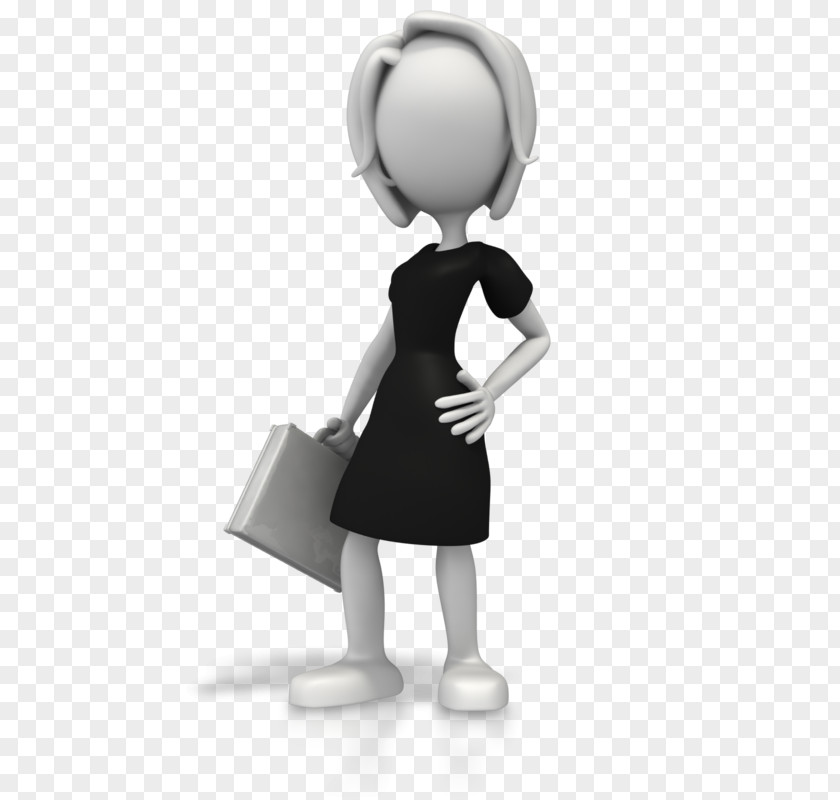 Business Woman Stick Figure Businessperson Management PNG