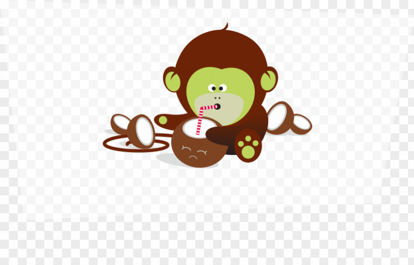 Funny Fruit Monkey Primate Desktop Wallpaper Clip Art PNG