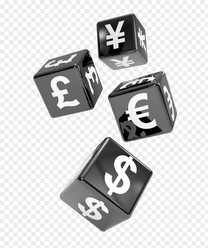 Black Suspended Dice Currency Photography Foreign Exchange Market Illustration PNG