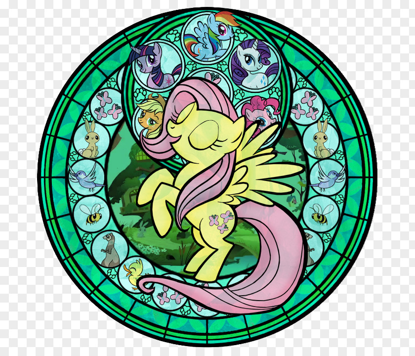 Glass Stained Applejack Twilight Sparkle Fluttershy Pinkie Pie PNG