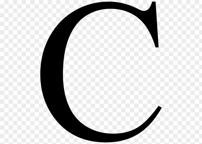 Letter C Black And White Circle Graphics Design PNG