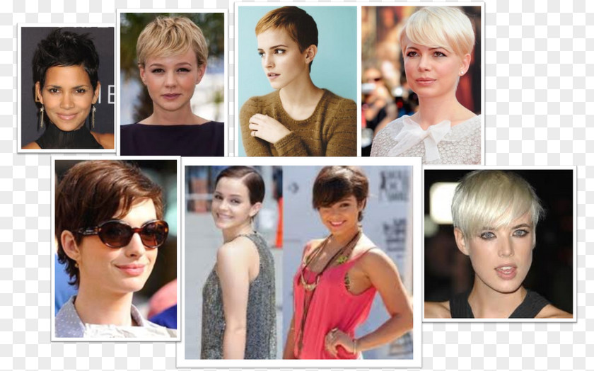 Anne Hathaway Blond Pixie Cut Hair Coloring Short PNG