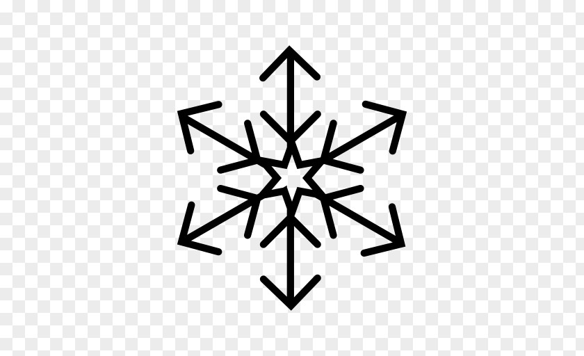 Blackandwhite Symbol Snowflake Silhouette PNG
