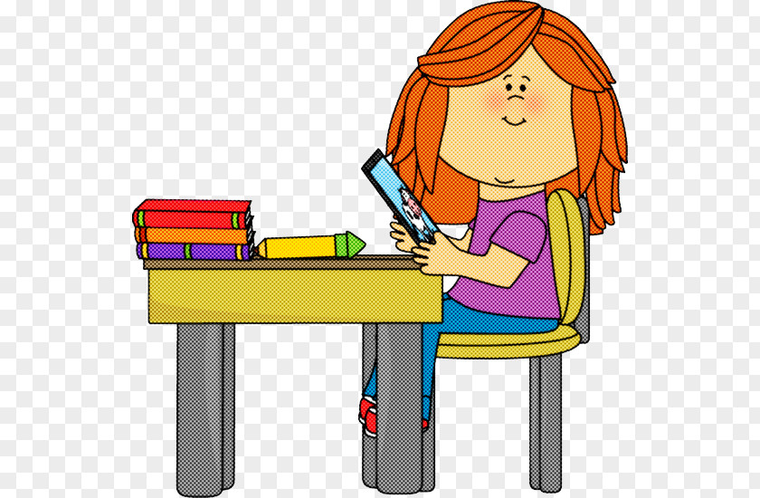 Desk Learning Clip Art Cartoon Table Furniture Play PNG