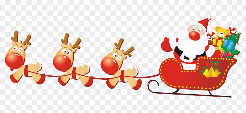 Free Santa Claus's Reindeer Christmas Day Tree PNG