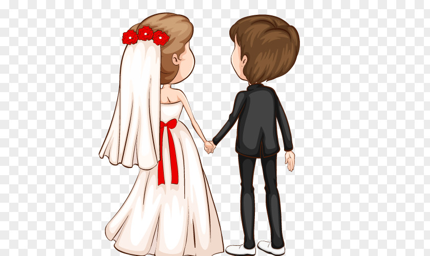 Hand-painted Cartoon Wedding Marriage Clip Art PNG