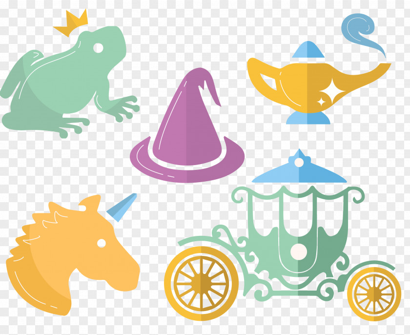 Vector Hand-drawn Cartoon Fairy Tale The Frog Prince Download PNG