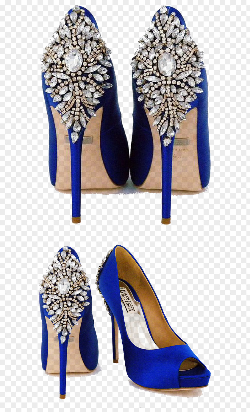 Cobalt Blue Shoes For Women Court Shoe Women's Badgley Mischka Kiara Jeweled Heel Platform Peep Toe Pumps Wedding Peep-toe PNG