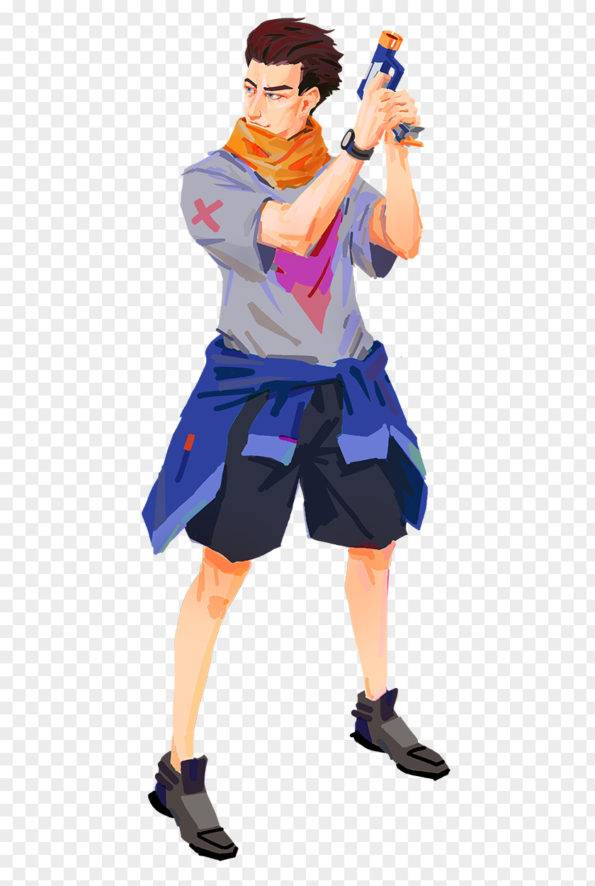 Colorful Character Rookie Nerf Arena Cartoon Illustration Costume PNG