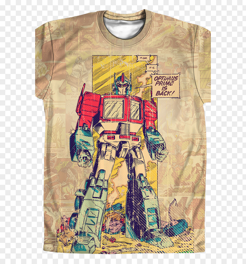 Comic Book Panel T-shirt Optimus Prime Costume Design PNG