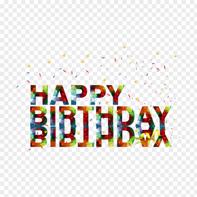 Happy Birthday English Font Design Vector To You Greeting Card PNG