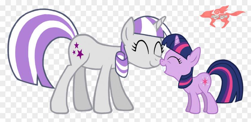 Mother And Daughter Pony Horse Art PNG