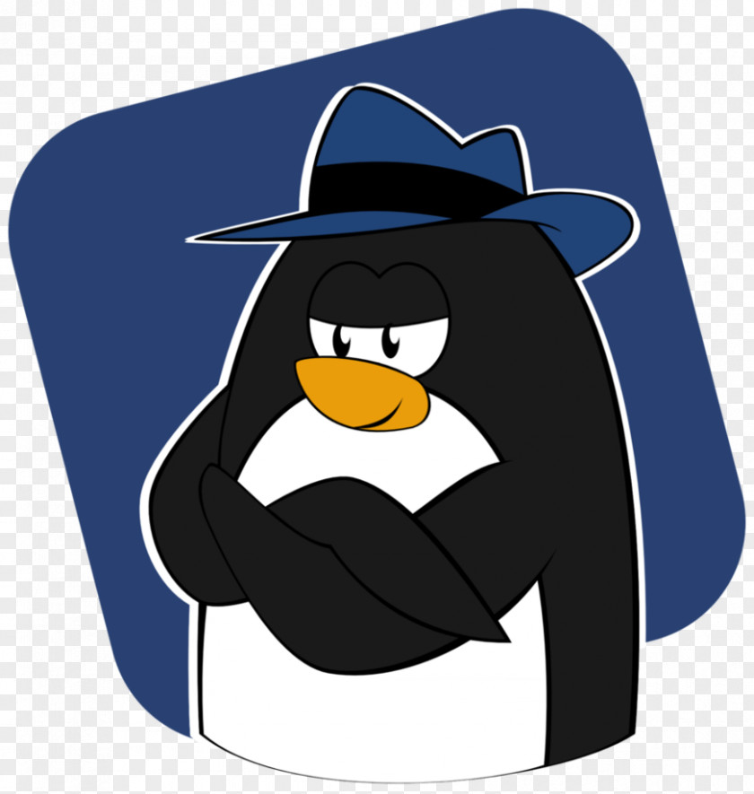 Penguin Wearing Headphones Fedora Linux Clip Art PNG