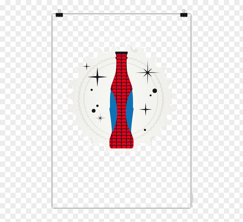 Creative Spiderman Soda Bottles Polka Dot Brand Red Font PNG
