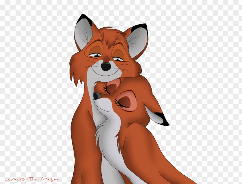 Cute Fox Red Cartoon Clip Art PNG