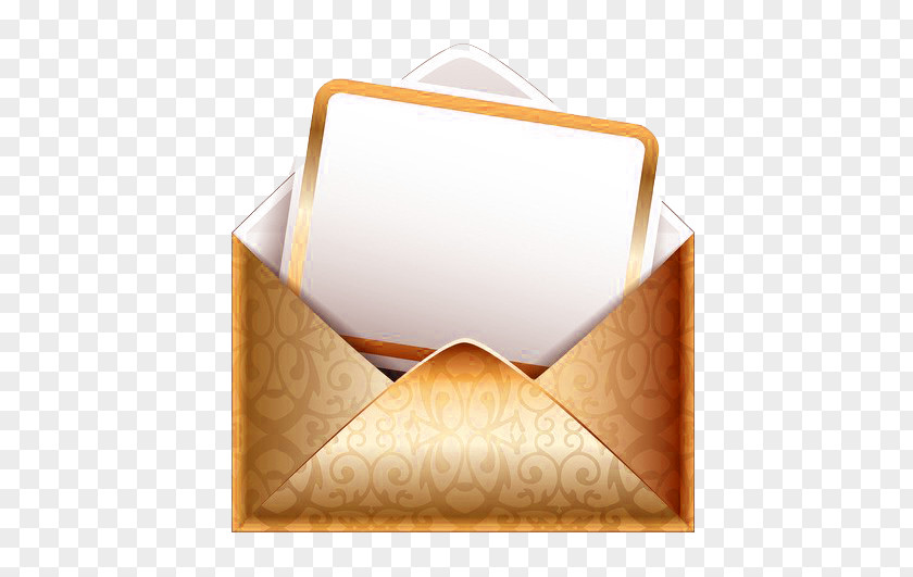 Gold Noble Creative Envelope Paper Address PNG