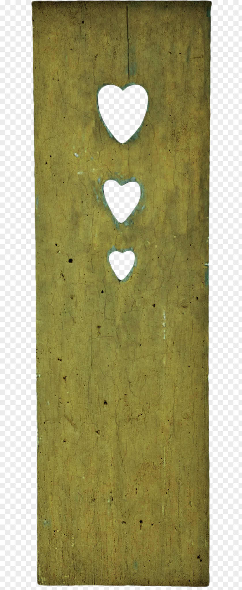 Green Wood Hollow Heart Download PNG