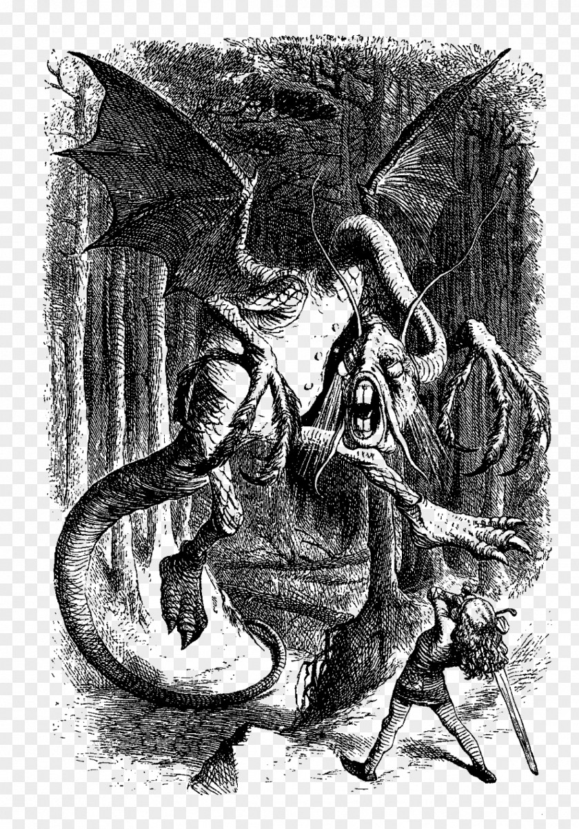 Jabberwock Cliparts Through The Looking-Glass, And What Alice Found There Alice's Adventures In Wonderland Jabberwocky Poetry Nonsense Verse PNG