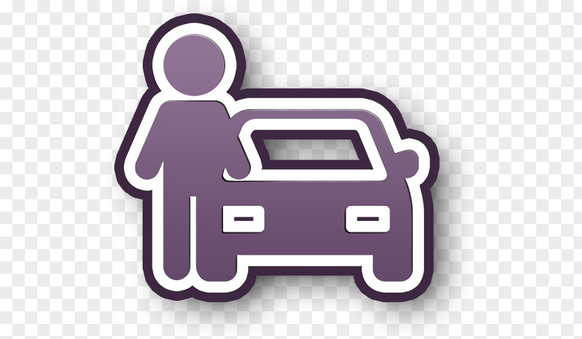 Man With Car Icon Cars Automobiles PNG