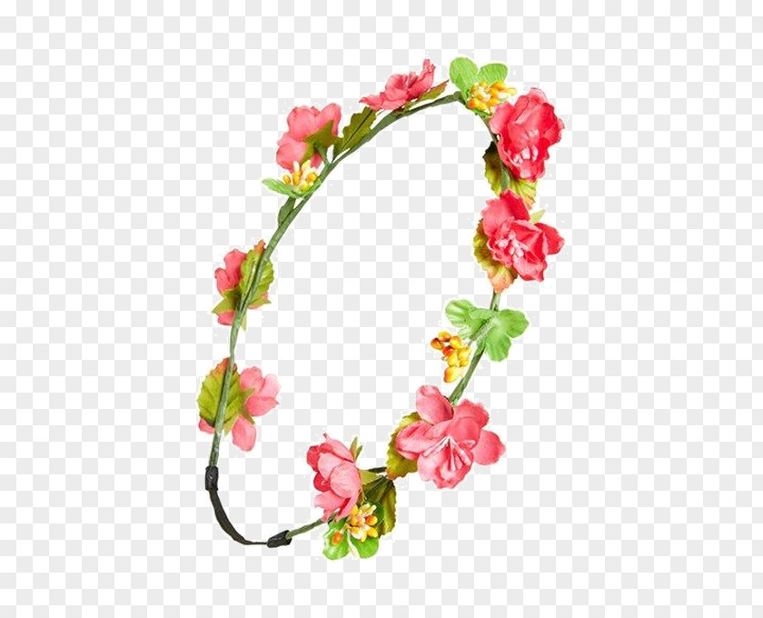 Pink Headband Floral Design Ariel Necklace Wanelo Flower Wreath PNG