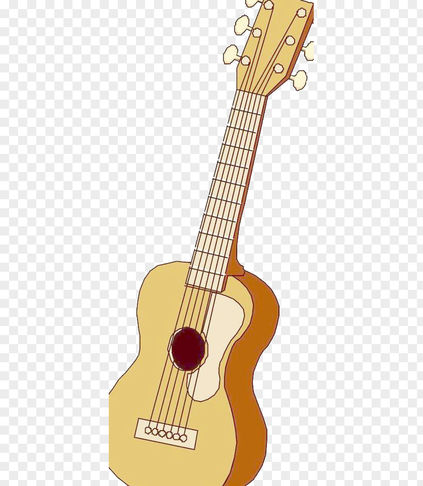 Guitar Cartoon Creative Tiple Ukulele Acoustic Cuatro PNG
