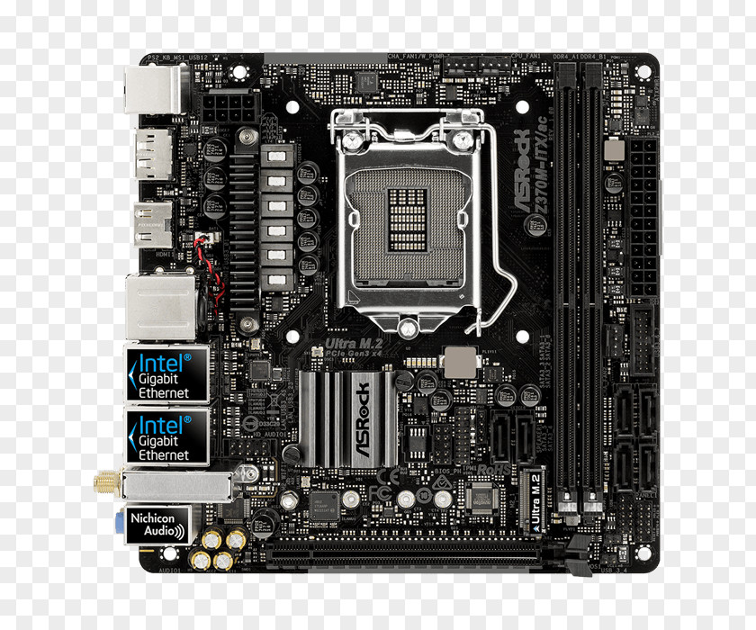 Intel Mini-ITX LGA 1151 ASRock Motherboard PNG