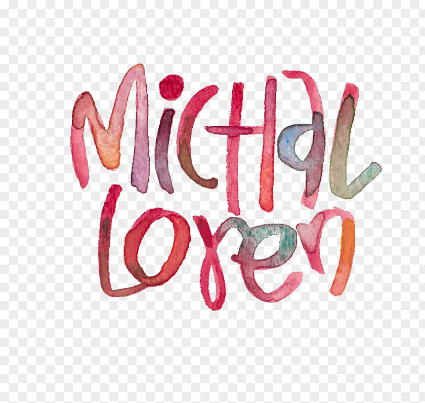 Loren Logo Pink M Brand Font PNG