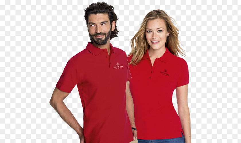 Red Polo T-shirt Shirt Piqué Sleeve PNG