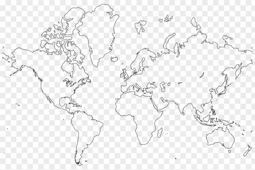 World Map Globe Blank PNG