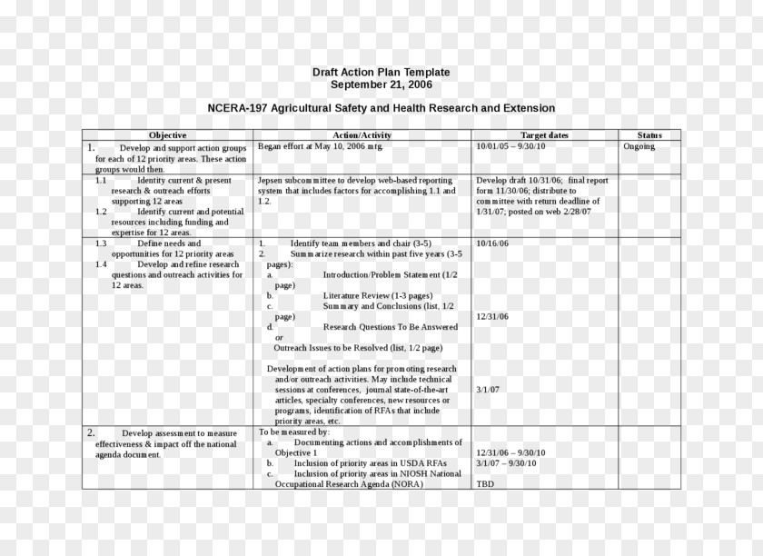 ACTION PLAN Action Plan Document Template PNG
