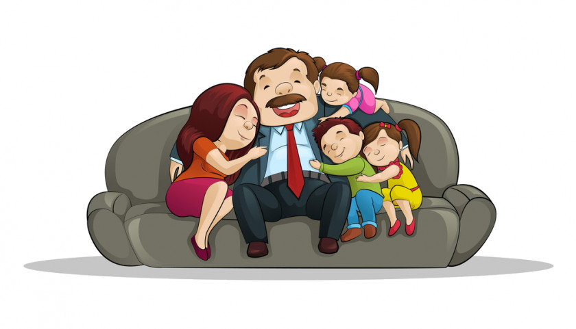 Family Couch Clip Art PNG