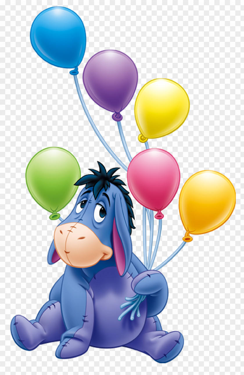 Eeyore With Balloons PNG Transparent Cartoon Eeyore's Birthday Party Winnie The Pooh Clip Art PNG
