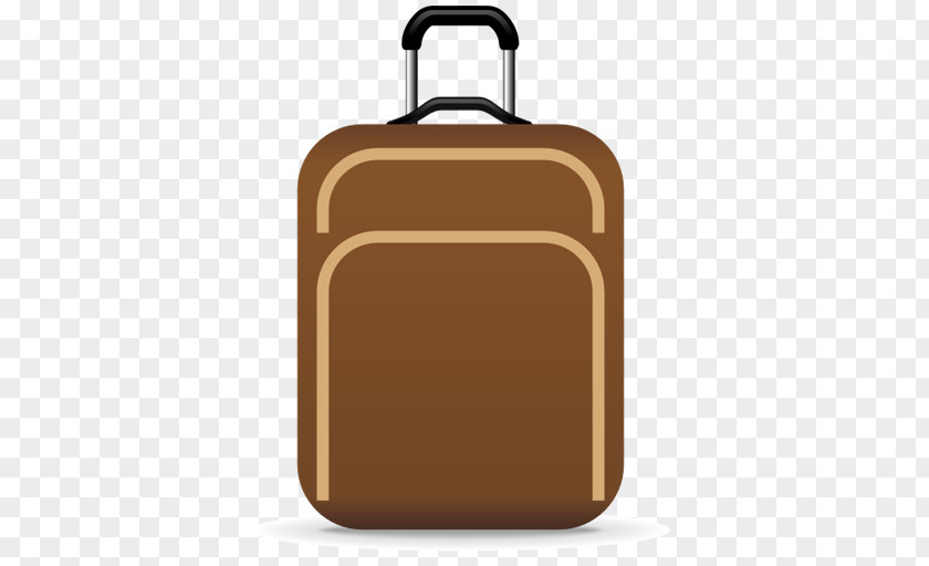 Leather Suitcase Trolley Icon PNG