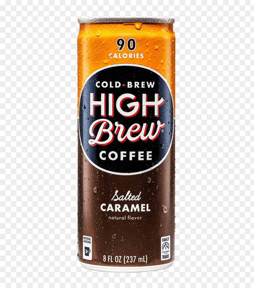 Salted Caramel High Brew Coffee Cold Espresso Energy Drink PNG