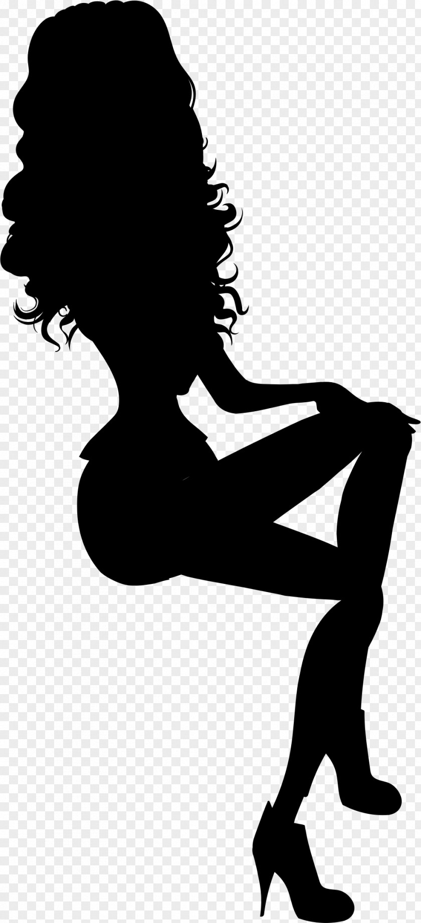 Woman Silhouette Sitting Clip Art PNG