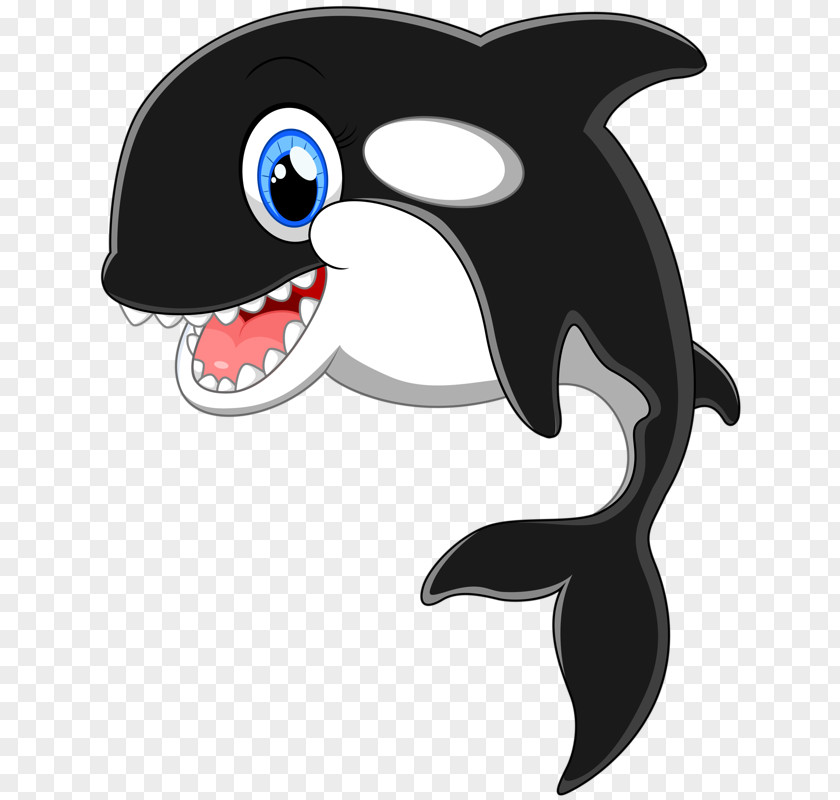 Black Dolphin Cartoon Killer Whale Clip Art PNG