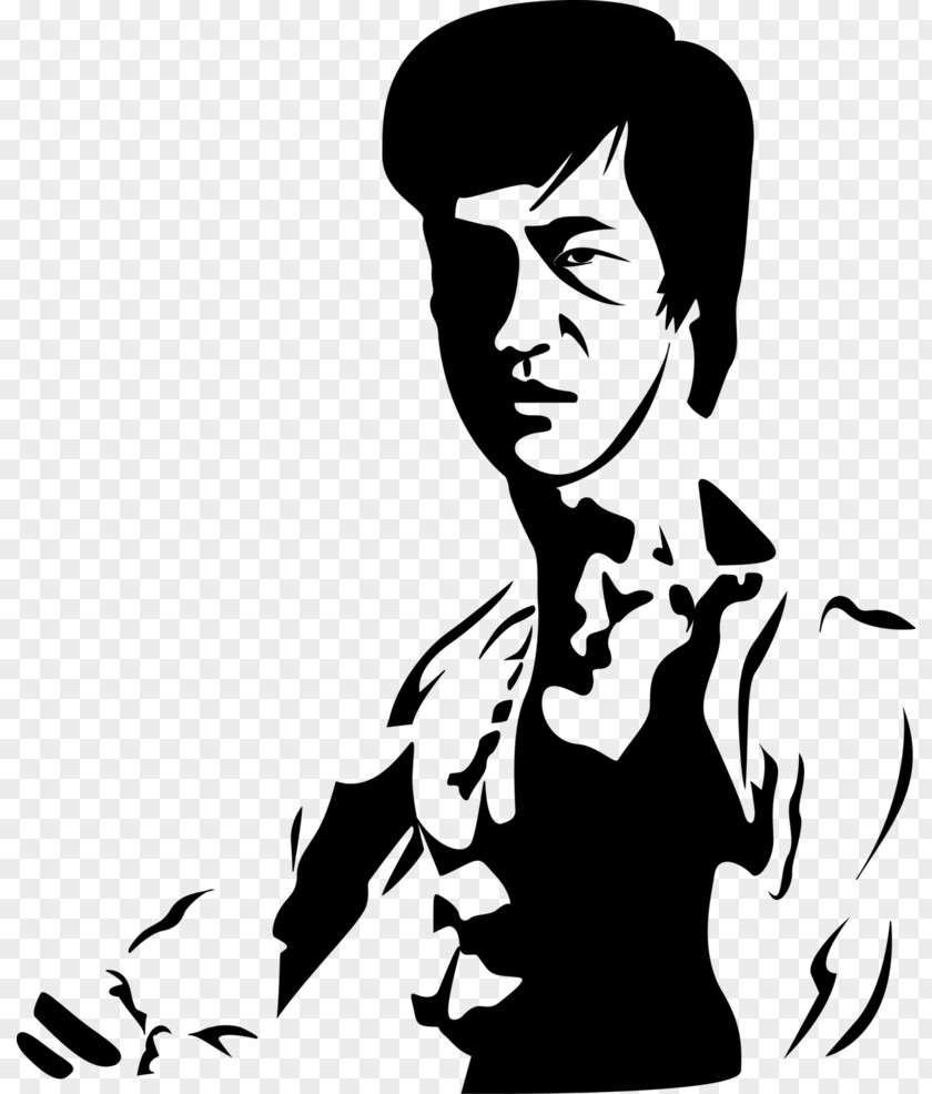 Bruce Lee Stencil Clip Art PNG