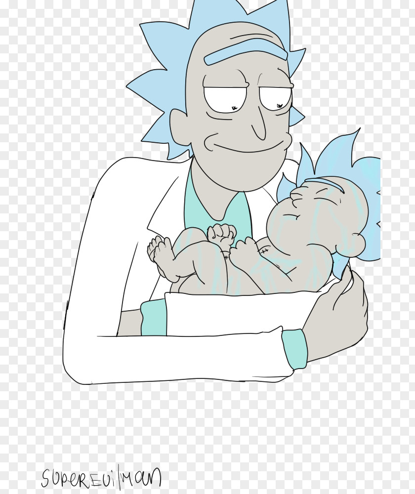 Evil Morty Homo Sapiens Line Art Finger Clip PNG