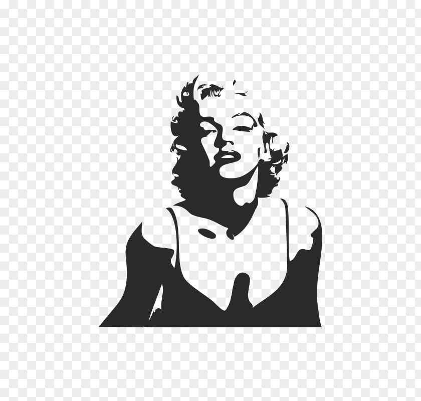 Marilyn Monroe Silhouette Wall Decal Canvas Painting PNG