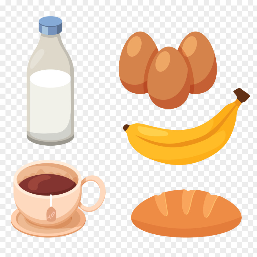 Vector Health Food Milk Breakfast Egg PNG