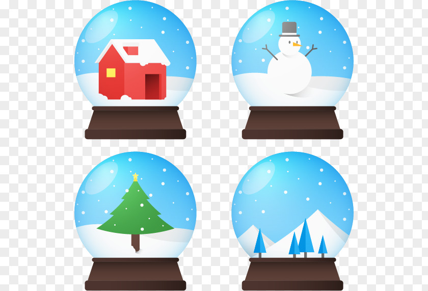 Winter Crystal Ball Snow PNG