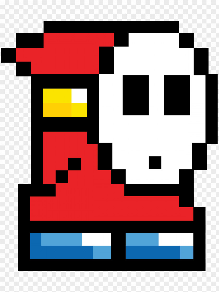 8 BIT Pixel Art Minecraft Shy Guy PNG