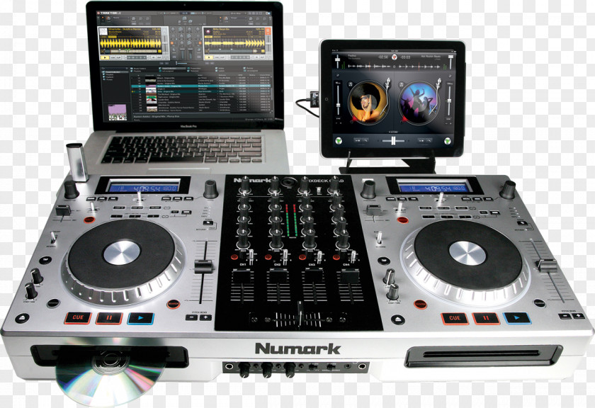 Turntable DJ Controller Disc Jockey Numark Industries Mixdeck Quad PNG