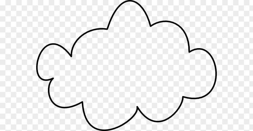 Blackandwhite Petal Cloud Drawing PNG