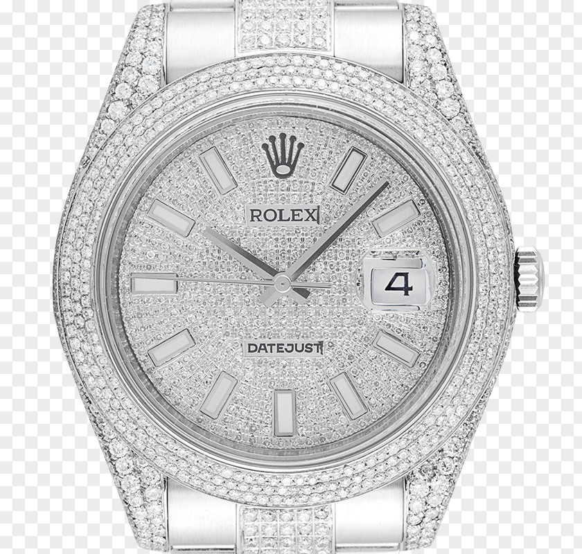 Metal Bezel Rolex Datejust Watch Strap Diamond PNG